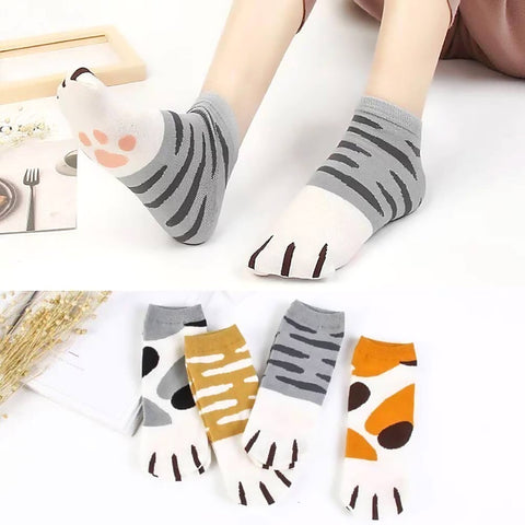 Kawaii Cotton Socks  |   Cute cat kitty claw ankle socks
