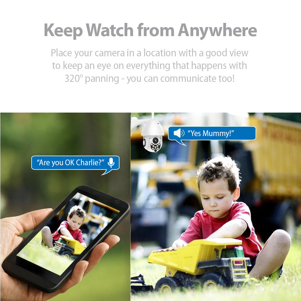 Outdoor Security IP Camera  |   Pan, tilt, zoom wifi camera and telecom