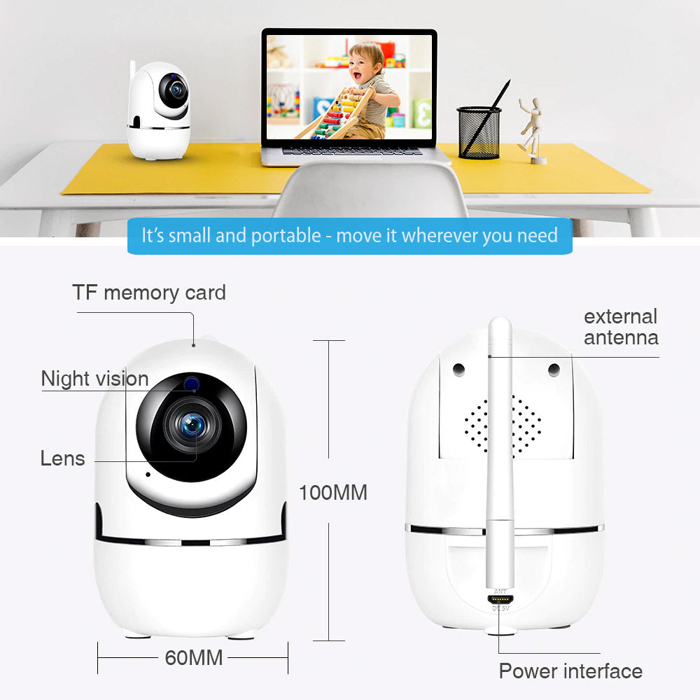 Home IP Camera 720p/1080p  |  HD, pan & tilt, night vision, auto tracking, 2 way audio