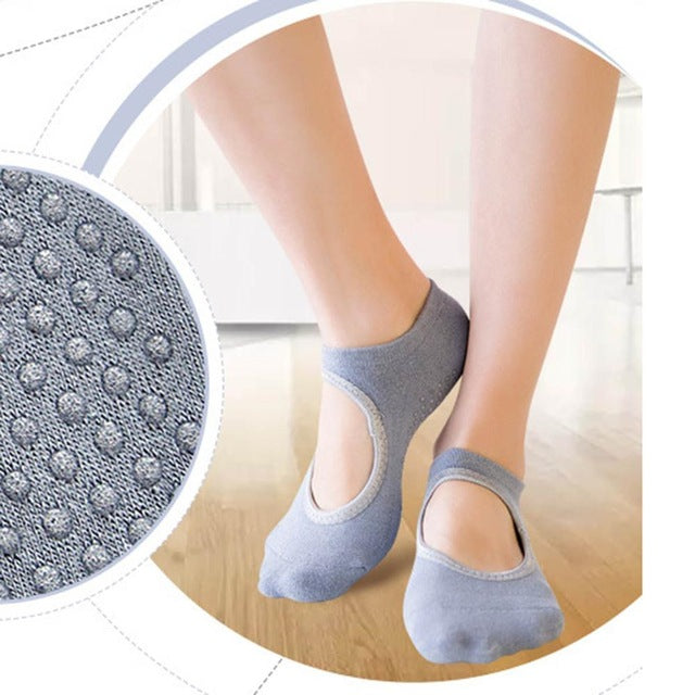 Yoga, Pilates, Dance Socks |  'grippy dot' soles breathable design