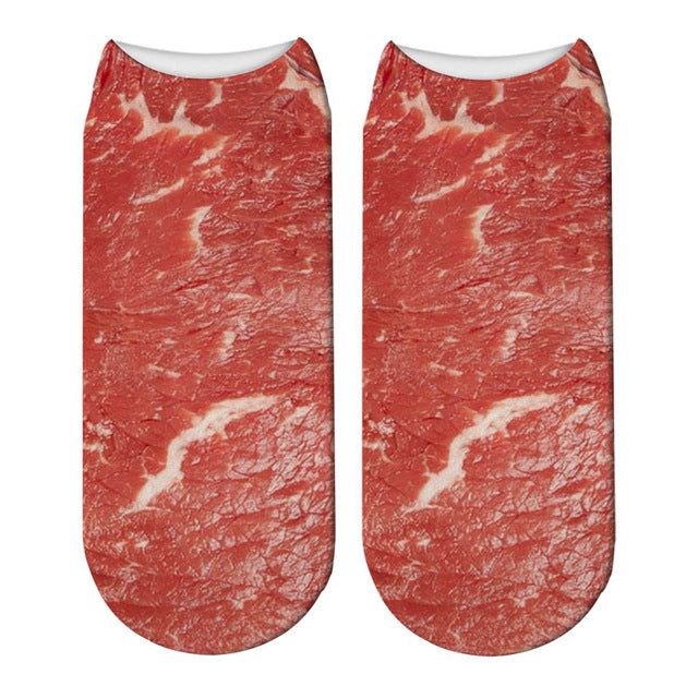 Meat Socks  |  Fun printed socks for meat lovers!