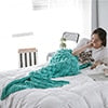Knitted Mermaid Tail Blanket  |  soft knitted wearble blanket in under-sea-style